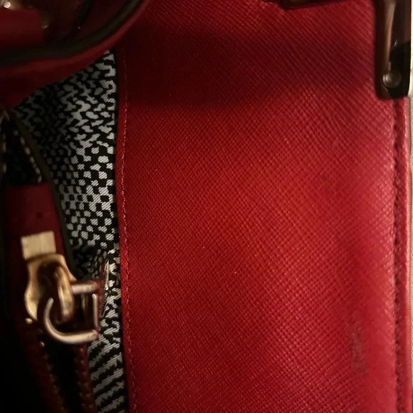 Rebecca Minkoff Amorous Red Leather Double Handle Satchel Bag w/Crossbody strap - Picture 10 of 16